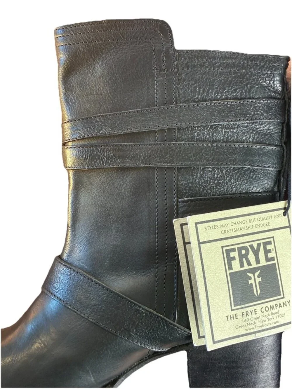 NWT Fry 76520 Vira Strap Moto Ankle Boots Black Leather Women’s 8.5 B MSRP